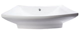 EAGO BA142  28" Rectangular Porcelain Bathroom Vessel Sink with Single Hole