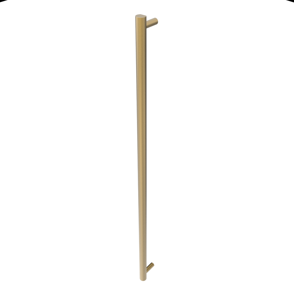 Amba Products i59RO.SB Modello i Round 59-Inch Hardwired Single Bar Towel Warmer - 4.125 x 59 x 1.625 in. - Satin Brass Finish