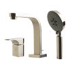 ALFI brand AB2703-BN Brushed Nickel Deck Mounted Tub Filler and Round Hand Held Shower Head