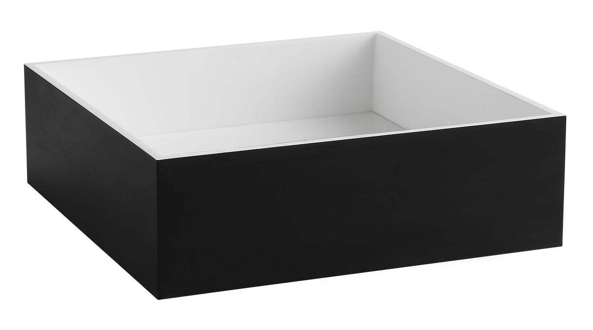 Black Matte 14" Square Solid Surface Resin Sink