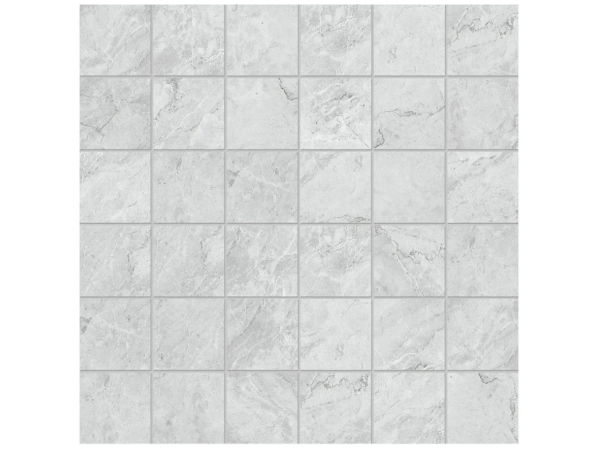 Anatolia Tile 2X2 Malena Ice 36 Piece Matte Ceramic Mosaics. 1 Sheet = 1.16 Sq. Ft. 4001-0020-0 (46-170) Ice 2x2 - premium natural stone mosaic tile from Anatolia Tile, available at PoshHaus showroom in Keene, NH