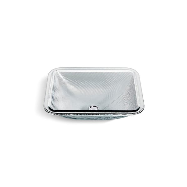 Kohler Yepsen 20" Rectangular Glass Undermount Bathroom Sink - Ice