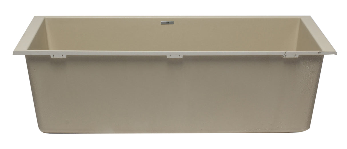 ALFI brand AB3322UM-B Biscuit 33" Single Bowl Undermount Granite Composite Kitchen Sink