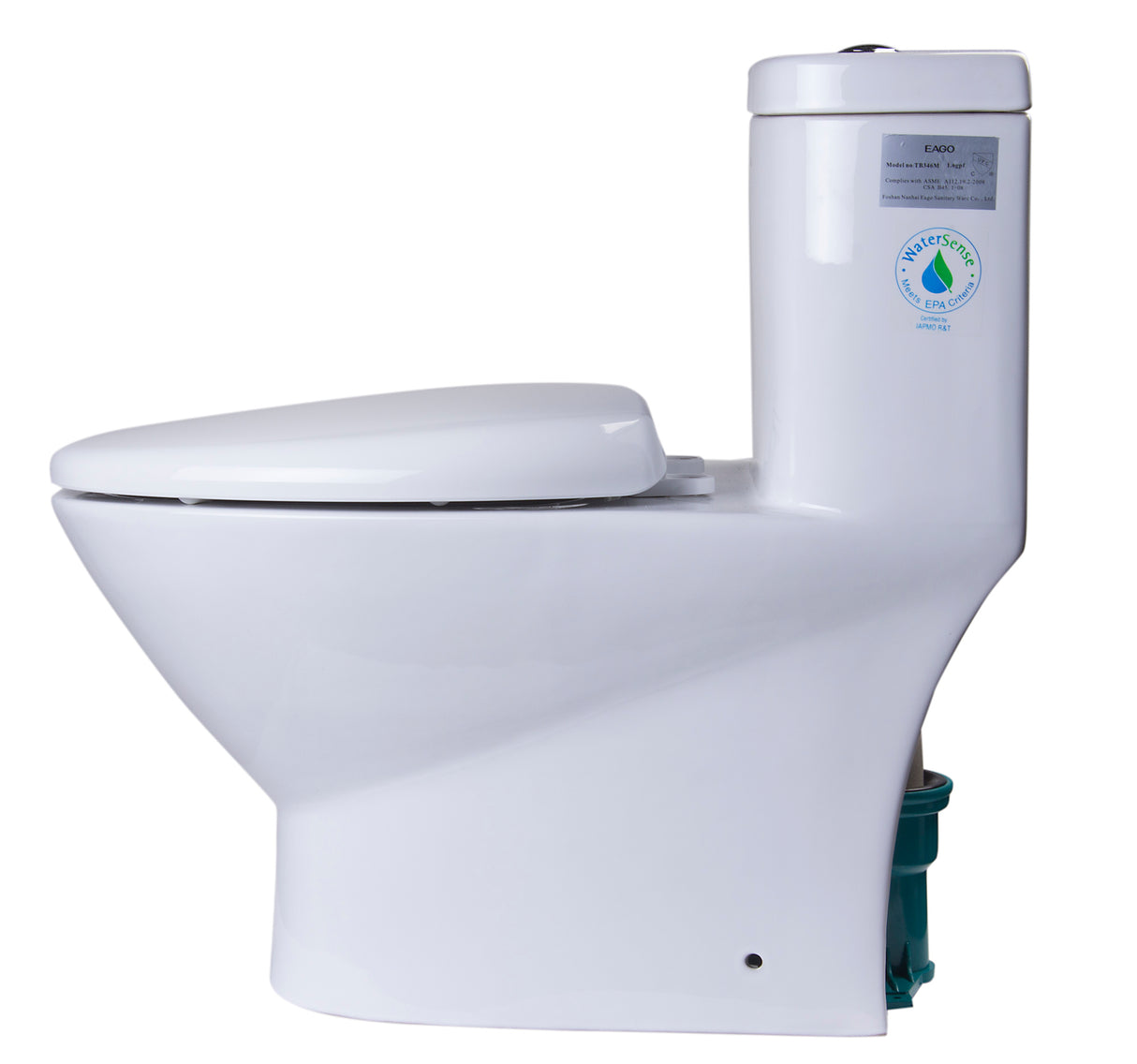 EAGO TB346 MODERN DUAL FLUSH ONE PIECE ECO-FRIENDLY HIGH EFFICIENCY LOW FLUSH CERAMIC TOILET