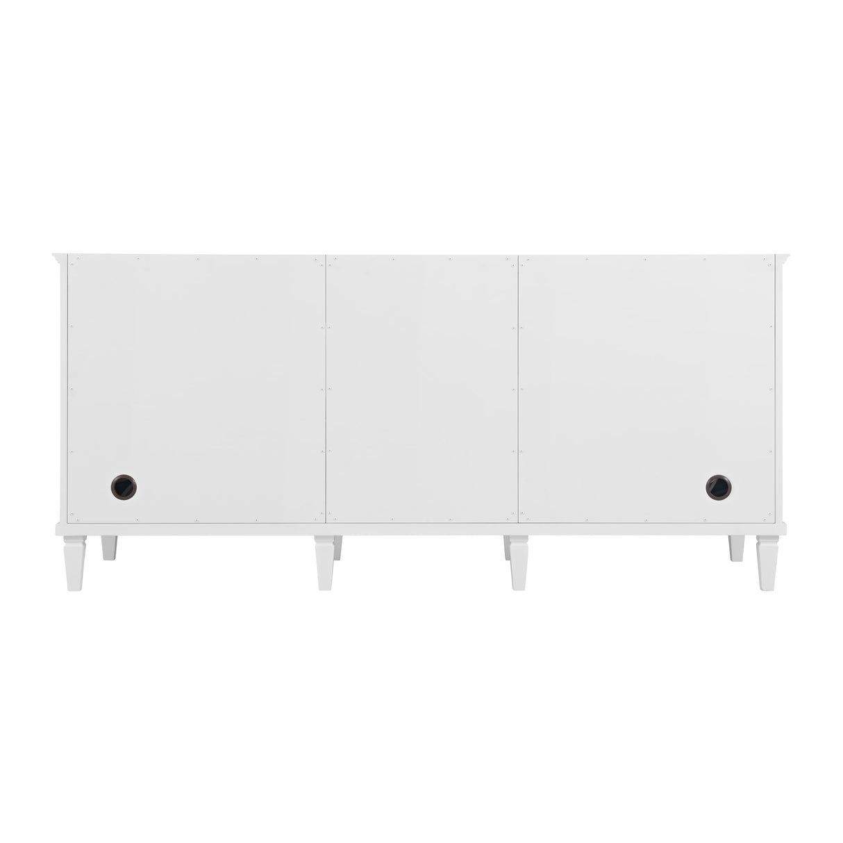 Lorelai 72" Double Vanity, Bright White w/ 3 CM Victorian Silver Silestone Top