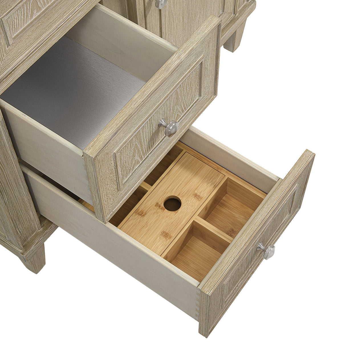 Lorelai 36" Single Vanity, Whitewashed Oak w/ 3 CM Lime Delight Silestone Top