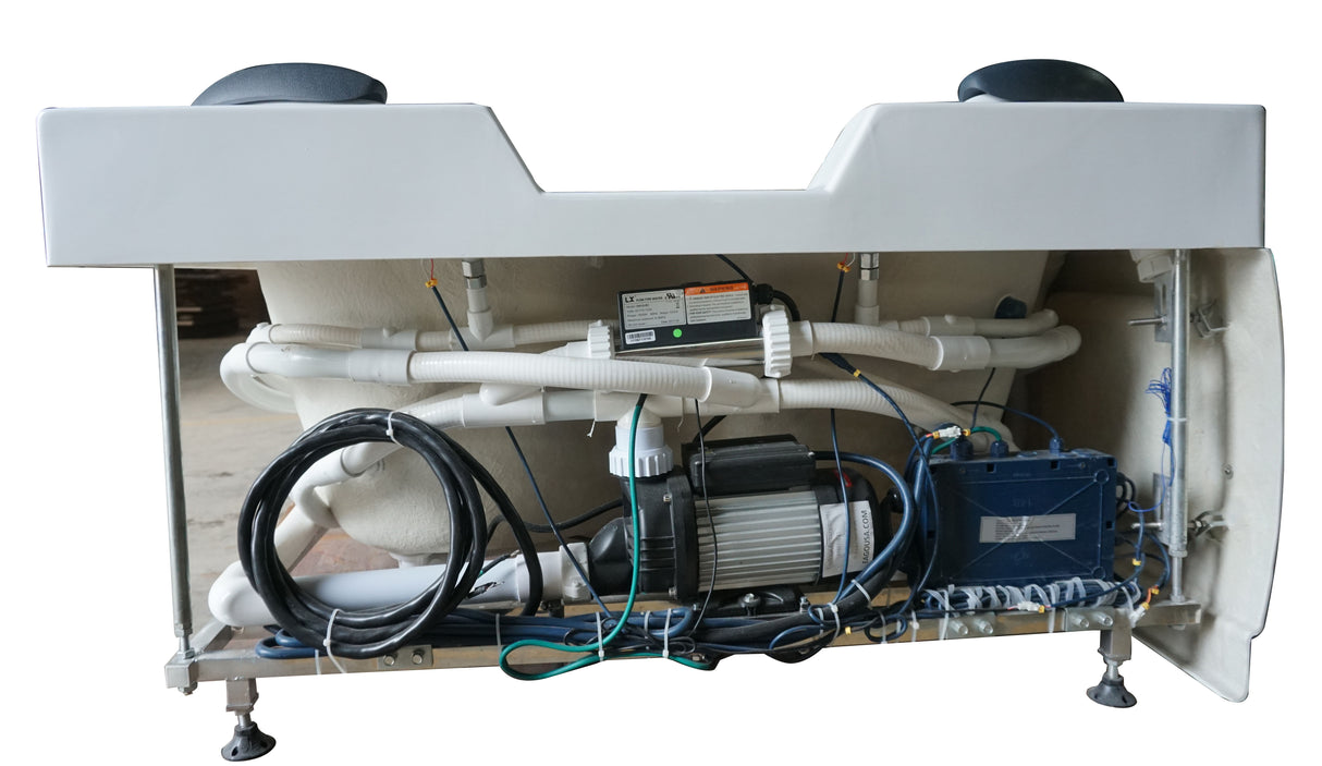 EAGO AM113ETL-R 5.5 ft Right Corner Acrylic White Whirlpool Bathtub for Two