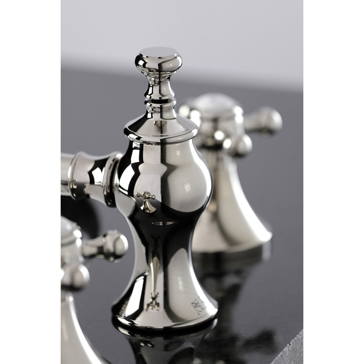 Kingston Brass KC7066BX English Country 8 in. Widespread Bathroom Faucet, Polished Nickel