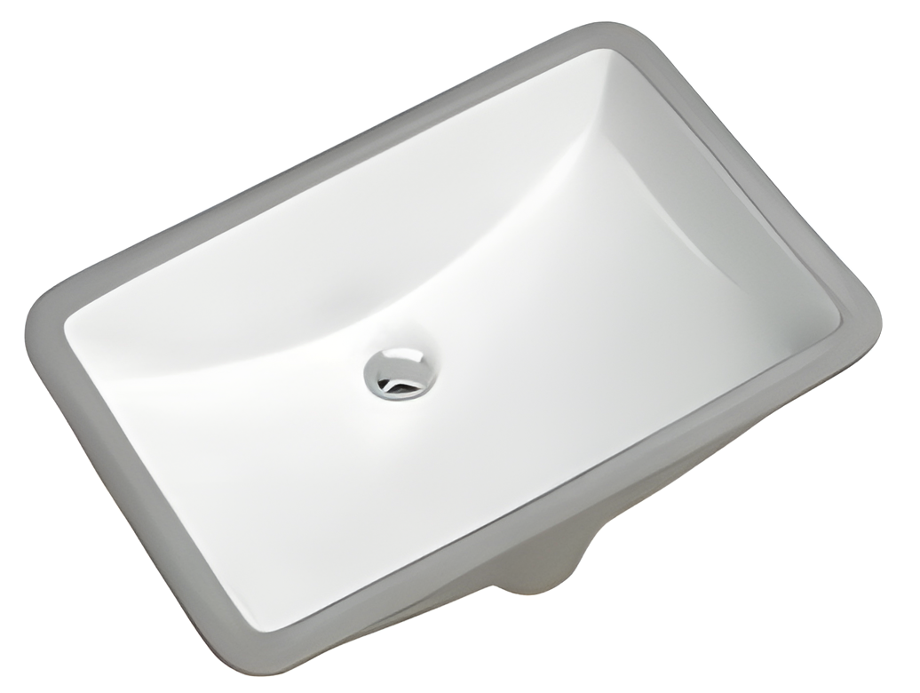 Serenity Sinks SVC1912WH White Rectangle Undermount Porcelain Vanity Sink – 21 x 14-1/2