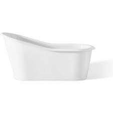 Cheviot 2157-WW White/White Dakota Cast Iron Skirted Bathtub With Continuous Rolled Rim