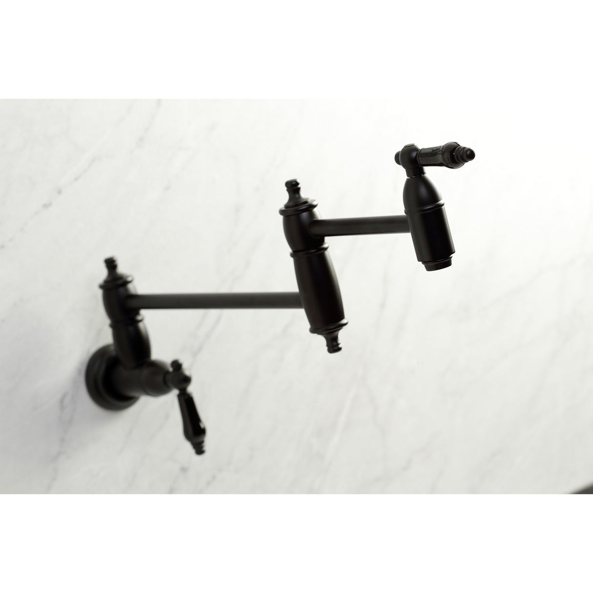 Kingston Brass KS3100PKL Duchess Wall Mount Pot Filler, Matte Black