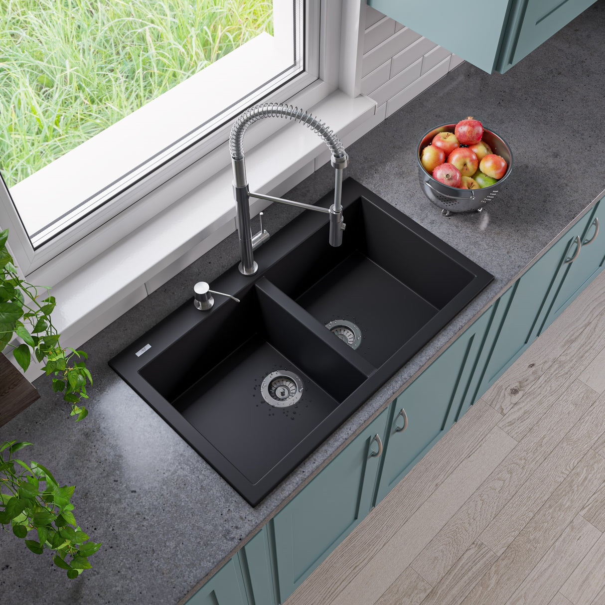Brushed Nickel Commercial Spring Kitchen Faucet