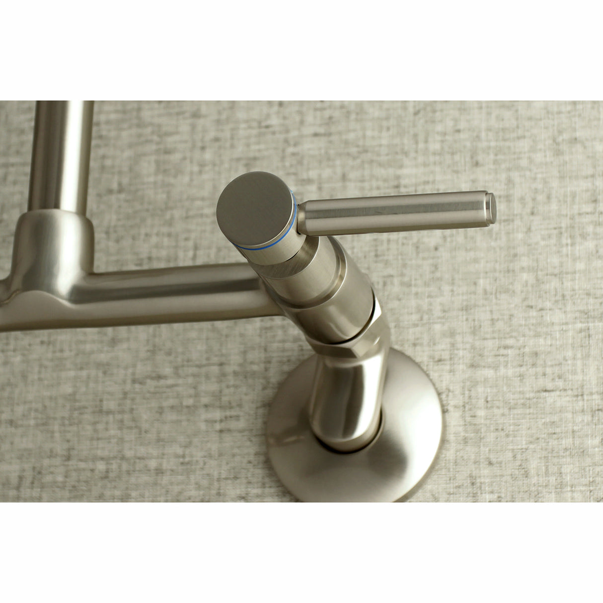 Kingston Brass Concord 8-Inch Adjustable Center Wall Mount Kitchen Faucet, Brushed Nickel