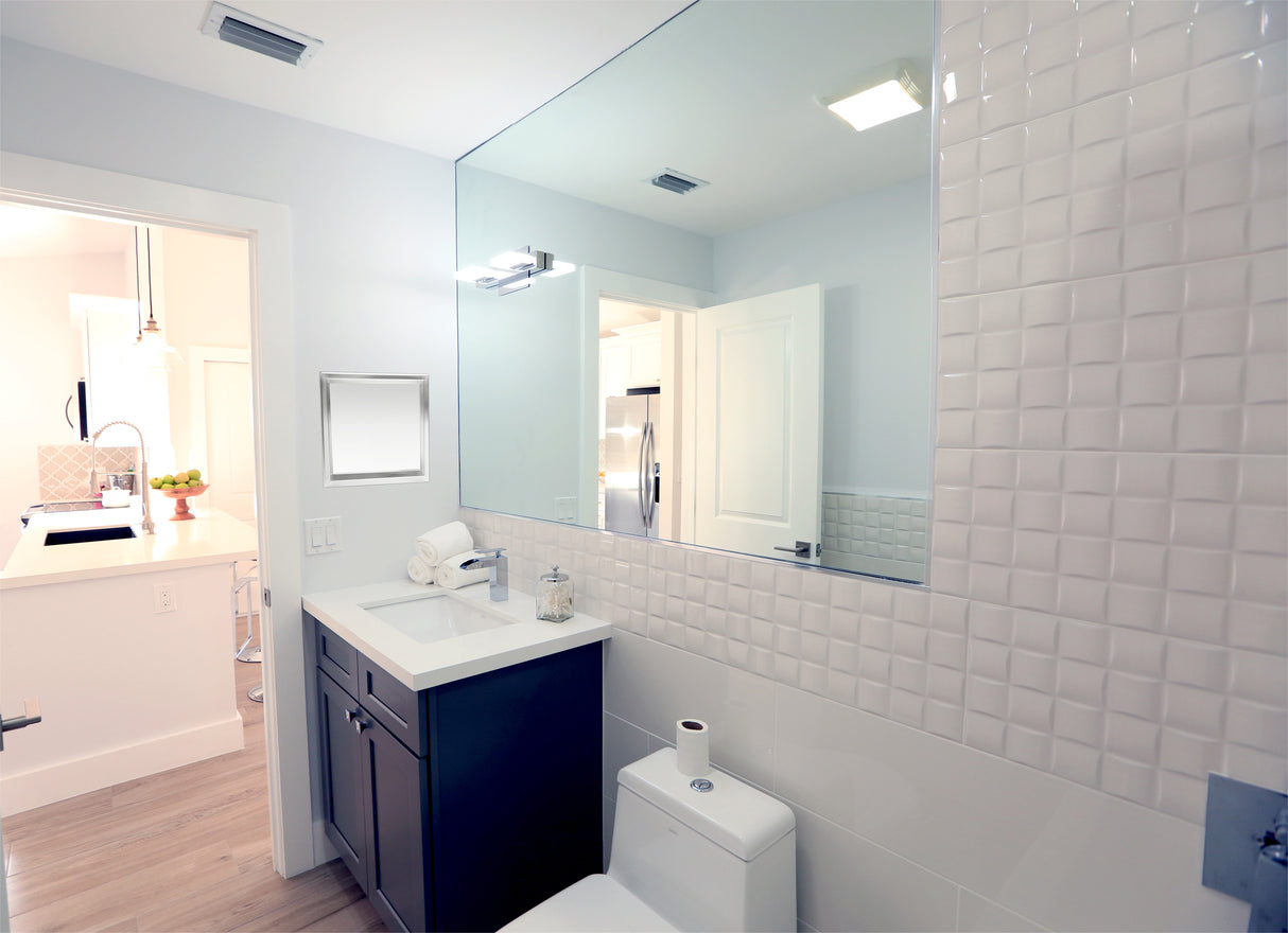 ALFI brand 12 x 12 Brushed Stainless Steel Square Single Shelf Bath Shower Niche