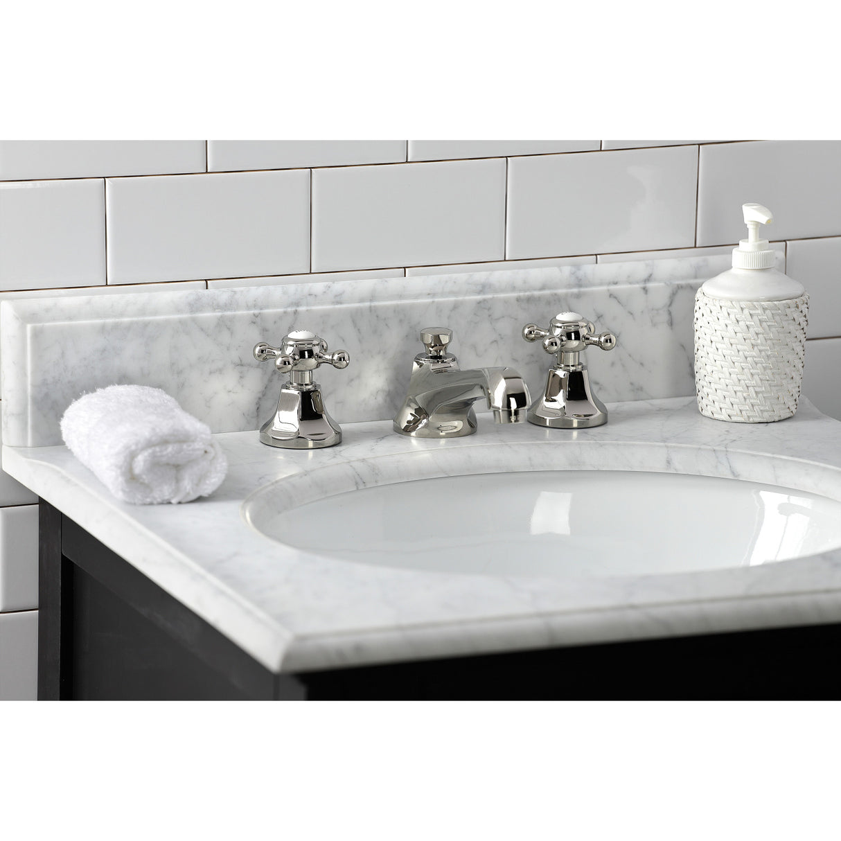 Kingston Brass KS4466BX 8 in. Widespread Bathroom Faucet, Polished Nickel