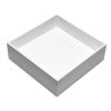 14" Square White Matte Solid Surface Resin Sink