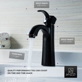 ANZZI L-AZ013ORB Rhythm Series Single Hole Single-Handle Mid-Arc Bathroom Faucet in Oil Rubbed Bronze