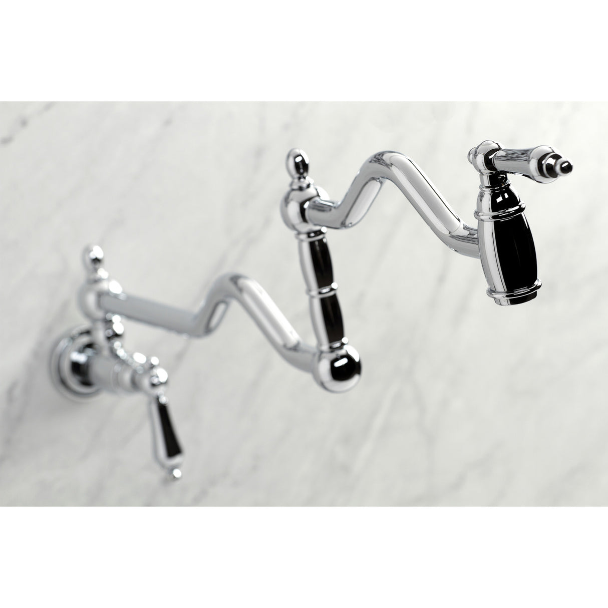 Kingston Brass KS2101AL Heritage Wall Mount Pot Filler, Polished Chrome
