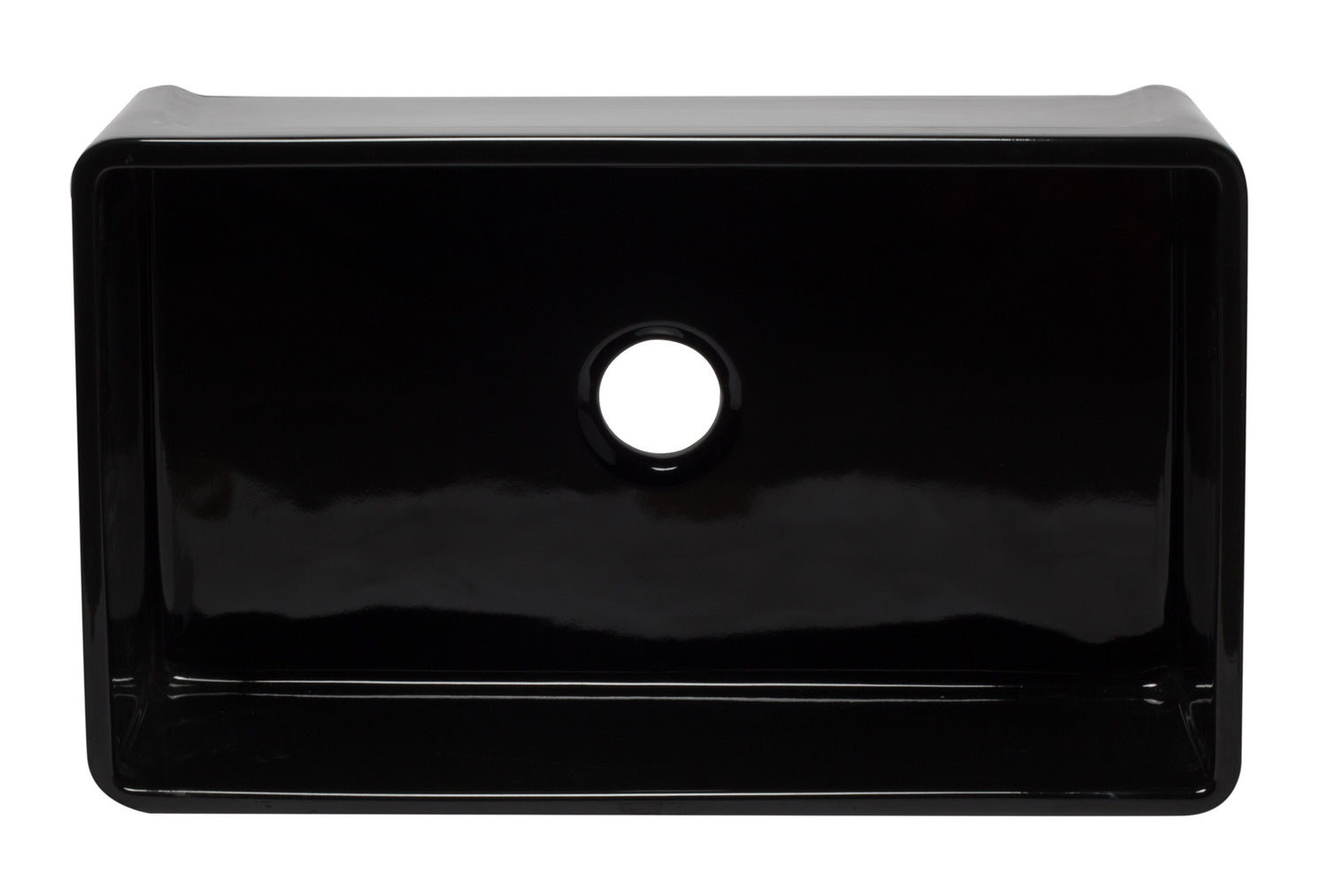 ALFI brand AB3320SB-BG 33 inch Black Reversible Single Fireclay Farmhouse Kitchen Sink