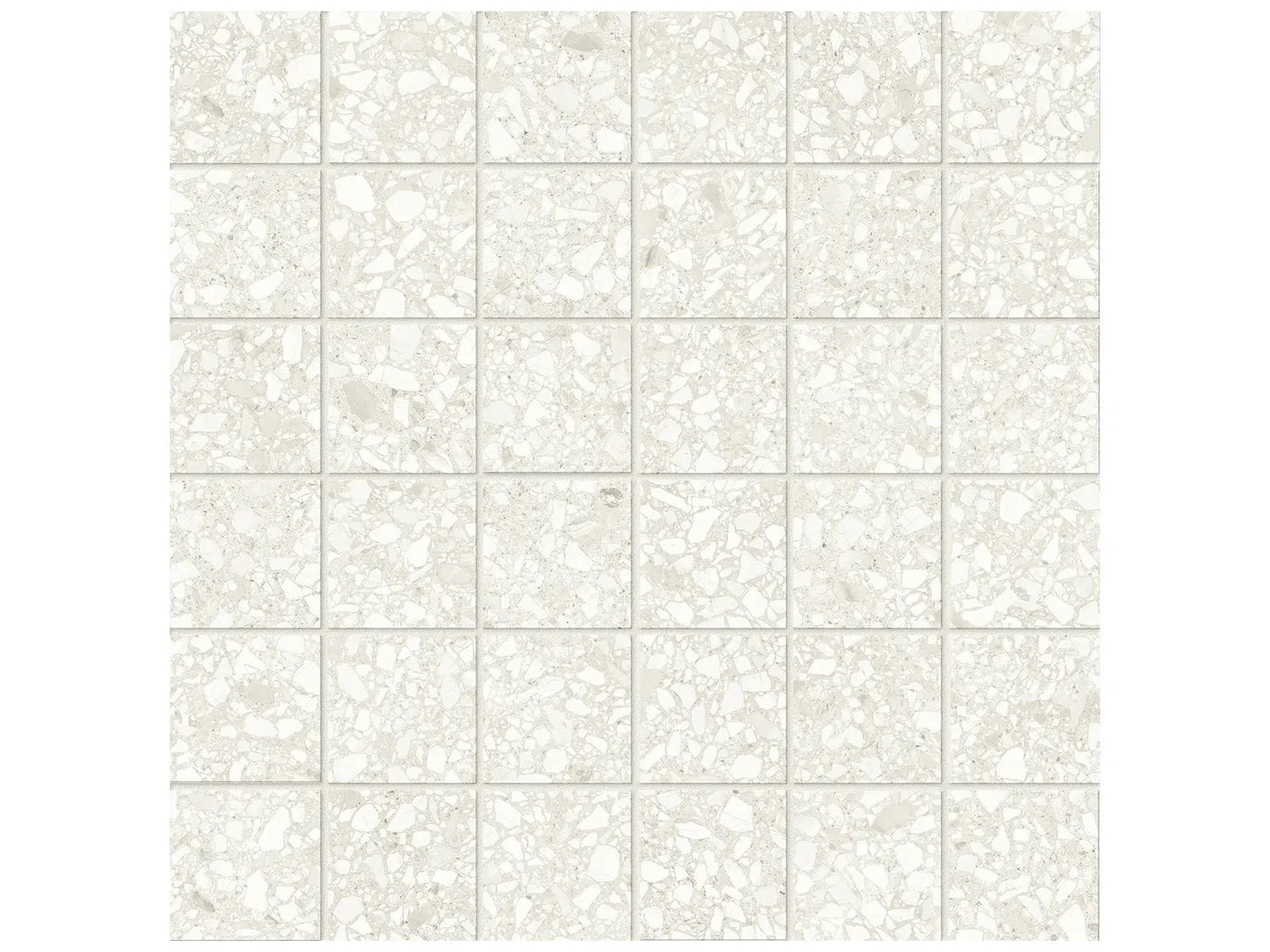 Anatolia Tile 2X2 Station Ivory Matte 36 Piece Porcelain Mosaics. 1 Sheet = .96 Sq. Ft. 4501-0316-0 (63-666) Ivory 2x2 - premium natural stone mosaic tile from Anatolia Tile, available at PoshHaus showroom in Keene, NH
