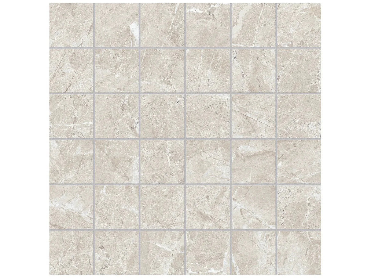 Anatolia Tile 2X2 Regency Ivory Matte 36 Piece Porcelain Mosaics. 1 Sheet = 1.16 Sq. Ft. 4501-0216-0 (63-510) Ivory 2x2 - premium natural stone mosaic tile from Anatolia Tile, available at PoshHaus showroom in Keene, NH