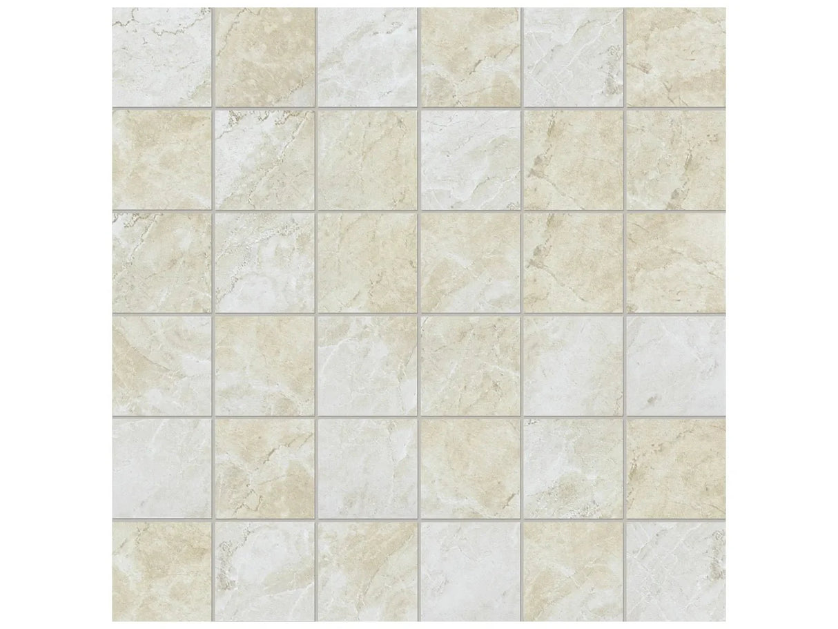 Anatolia Tile 2X2 Malena Ivory 36 Piece Matte Ceramic Mosaics. 1 Sheet = 1.16 Sq. Ft. 4001-0021-0 (46-172) Ivory 2x2 - premium natural stone mosaic tile from Anatolia Tile, available at PoshHaus showroom in Keene, NH
