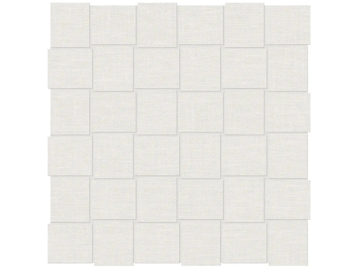 Anatolia Tile 2X2 Basketweave Belgian Linen Ivory Porcelain Mosaics. 1 Sheet = .96 Sq. Ft. 4501-0029-1 (69-566) Ivory Basketweave 2x2 - premium natural stone mosaic tile from Anatolia Tile, available at PoshHaus showroom in Keene, NH