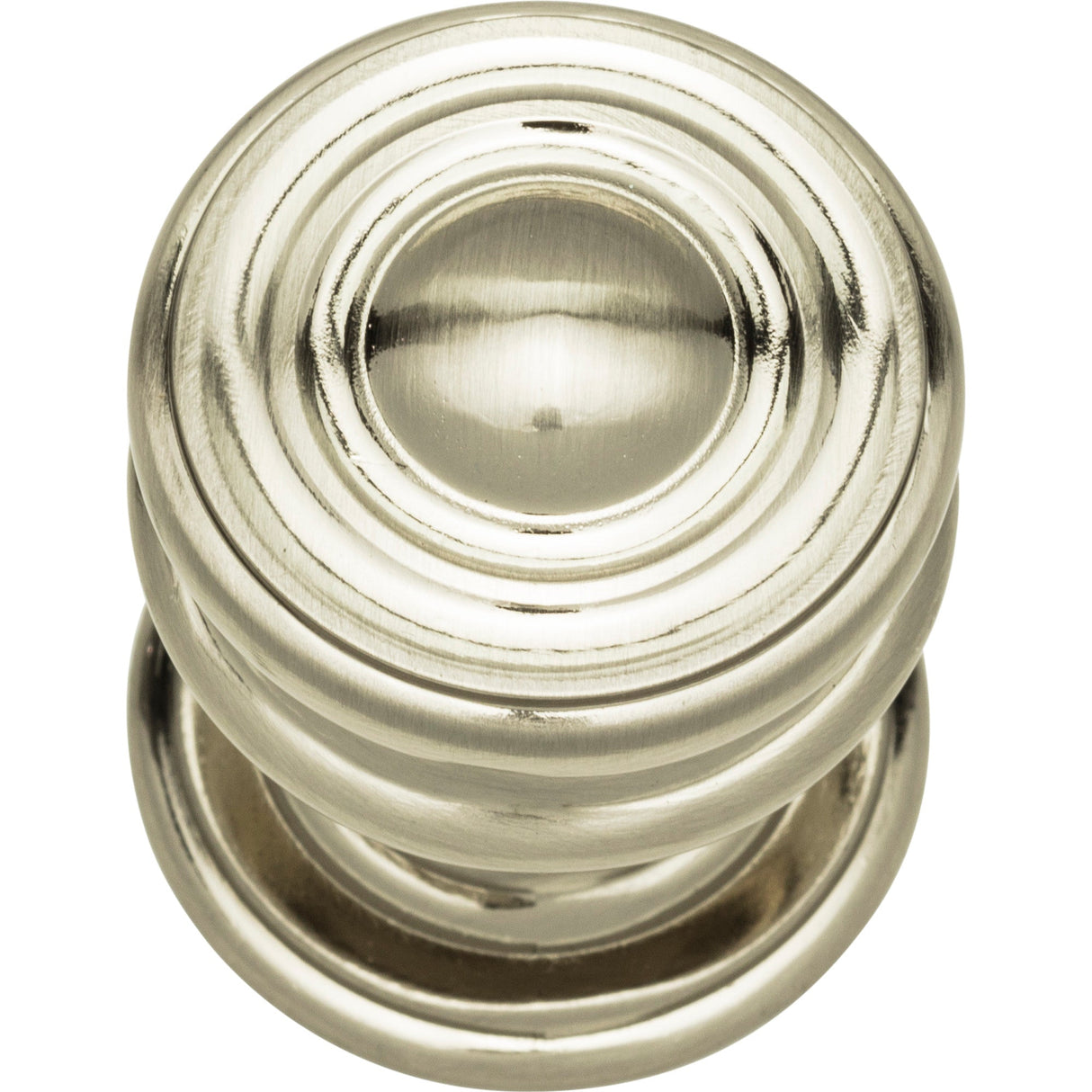 Atlas Homewares Campaign Round Knob 1 1/4 Inch Brushed Nickel
