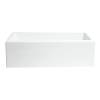 ALFI brand AB3318HS-W White 33" x 18" Reversible Fluted / Smooth Single Bowl Fireclay Farm Sink