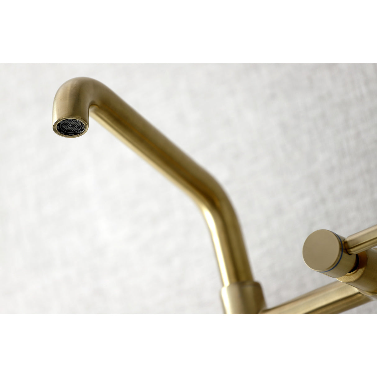 Kingston Brass KS823SB Concord Two-Handle Wall-Mount Kitchen Faucet, Brushed Brass