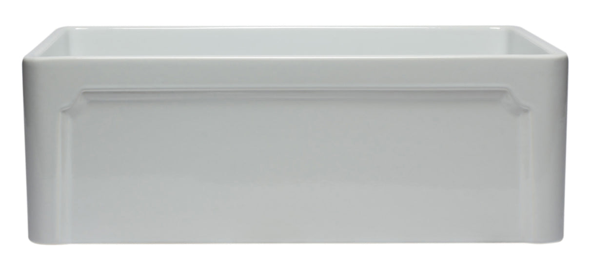 ALFI brand AB3020SB-W 30 inch White Reversible Single Fireclay Farmhouse Kitchen Sink