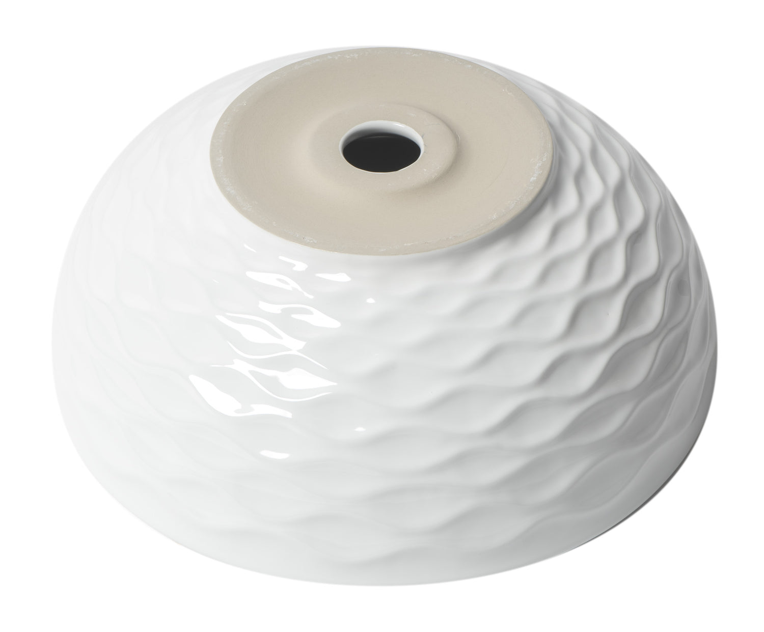 ALFI brand ABC909 White 17" Decorative Round Vessel Above Mount Ceramic Sink