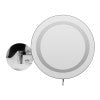 ALFI brand ABM9WLED-PC Polished Chrome Wall Mount Round 9" 5x Magnifying Cosmetic Mirror with Light
