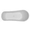 67" White Matte Clawfoot Solid Surface Resin Bathtub