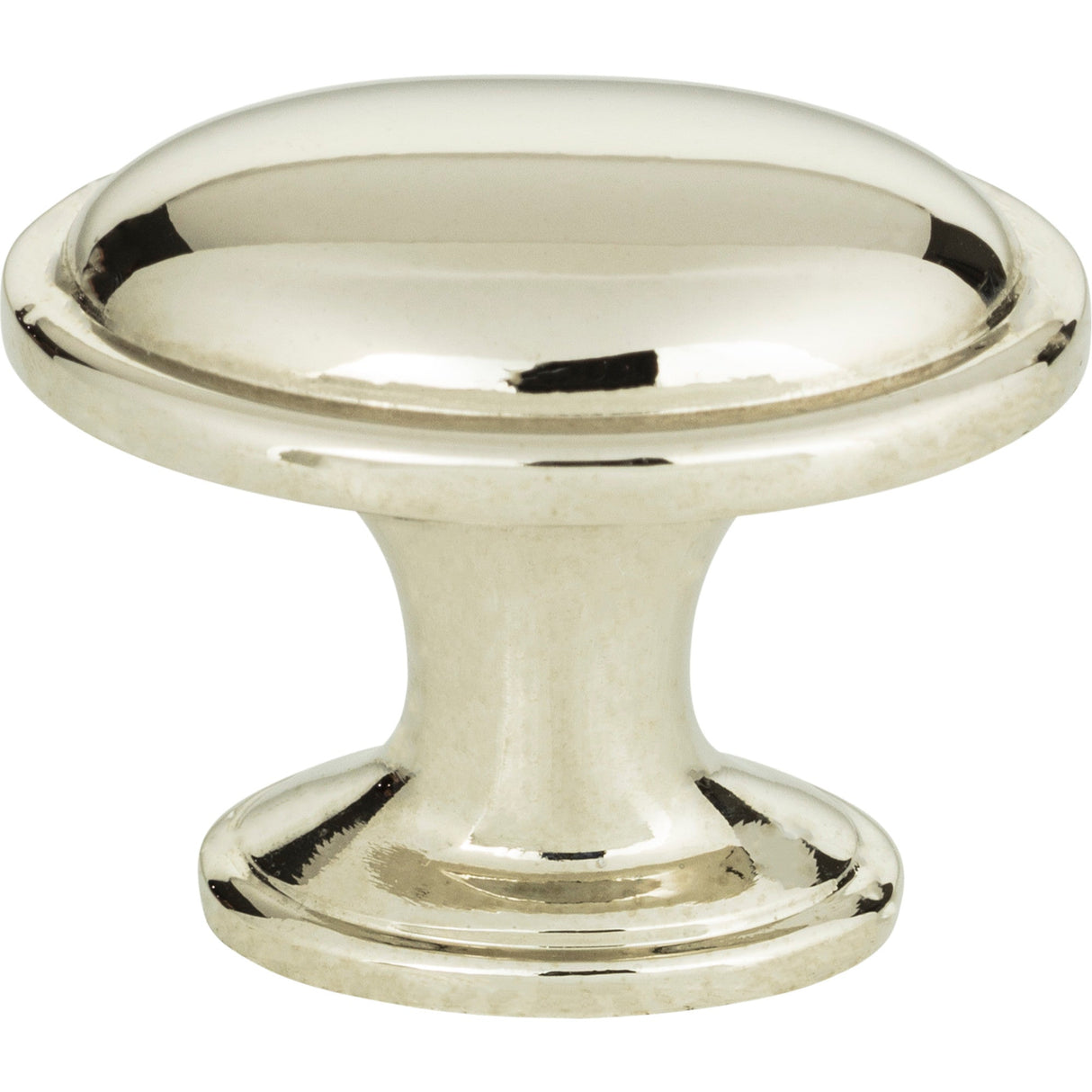 Atlas Homewares Austen Oval Knob 1 5/16 Inch Polished Nickel