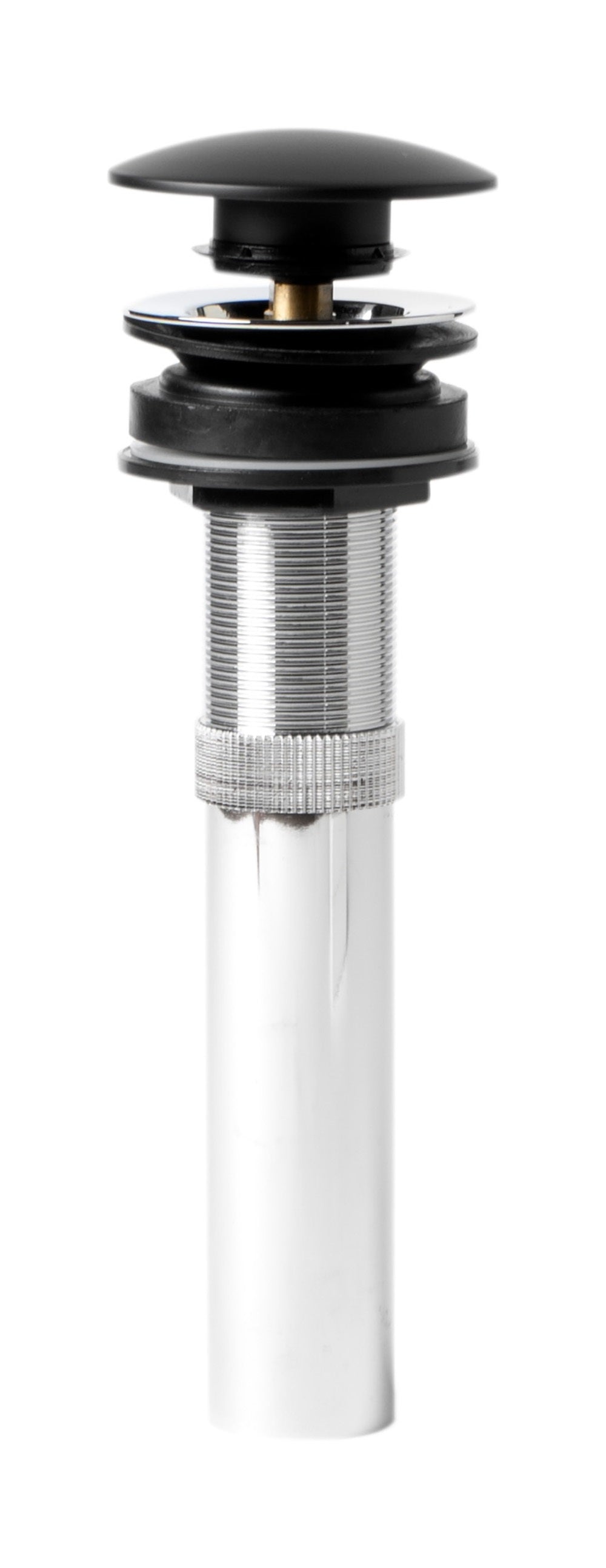 Black Matte Pop Up Drain without Overflow