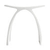 Arched White Matte Solid Surface Resin Bathroom / Shower Stool