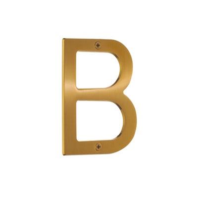 Smedbo Villa House Letter B in Brushed Brass