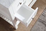 ANZZI VT-MRCT1048-WH Montaigne 48 in. W x 22 in. D Bathroom Bath Vanity Set in White with Carrara Marble Top with White Sink