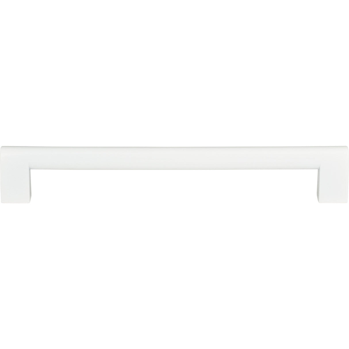 Atlas Homewares Round Rail Pull 7 9/16 Inch (c-c) High White Gloss