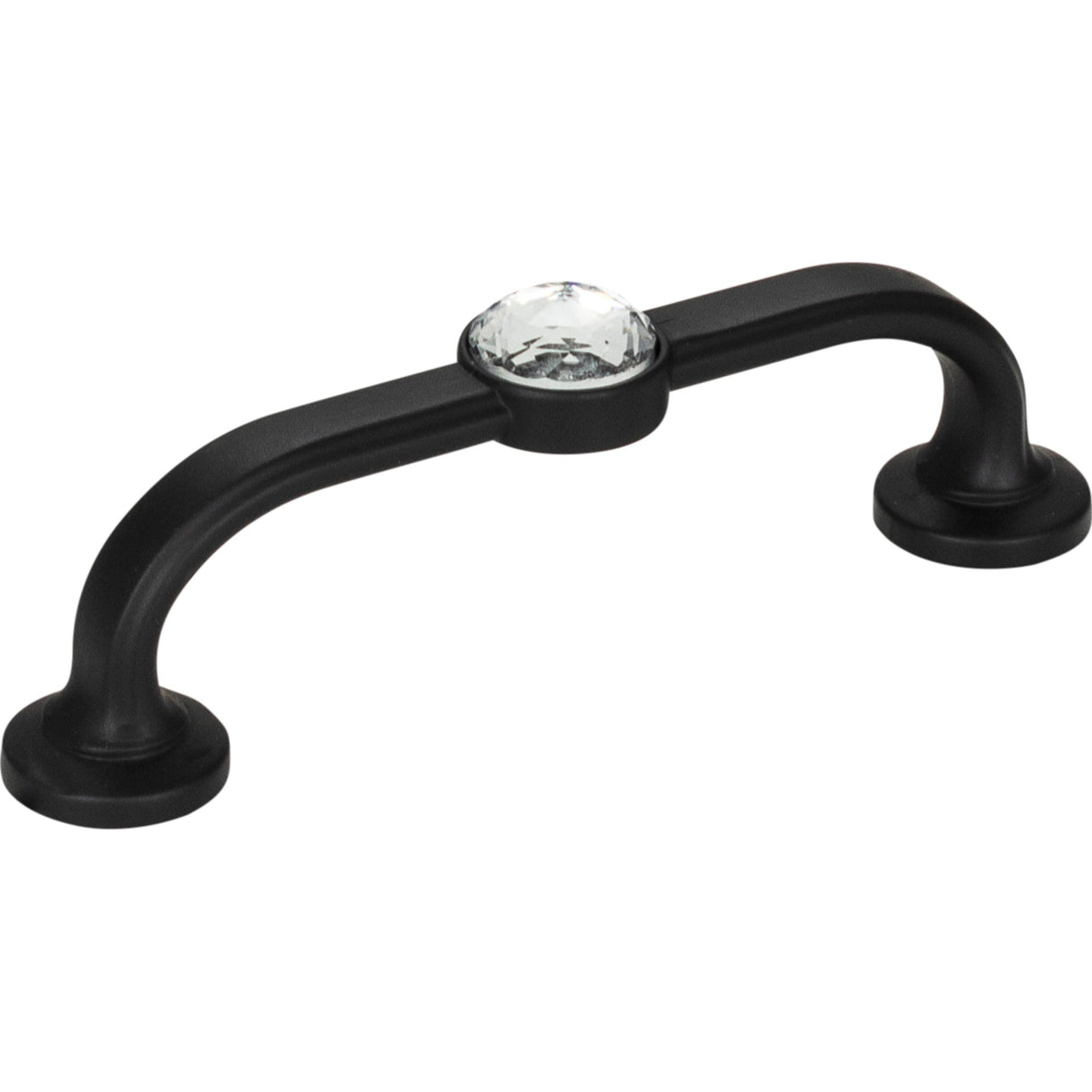 Atlas Homewares Legacy Crystal Bracelet Pull 3 Inch (c-c) Matte Black