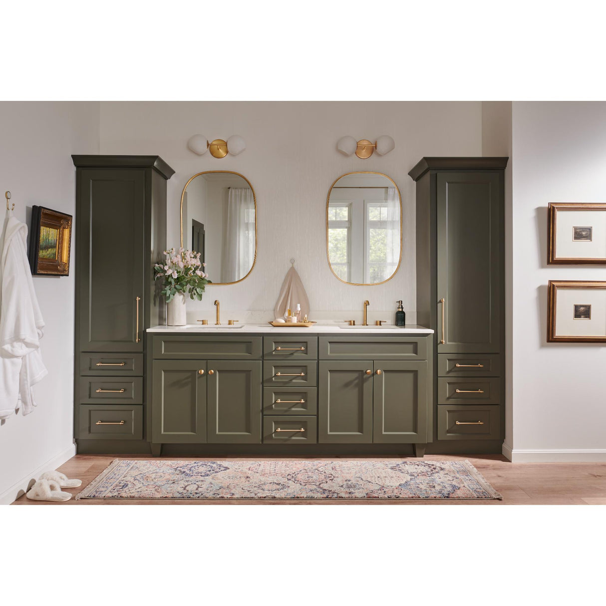 Atlas Homewares Bronte Knob 1 1/8 Inch Warm Brass