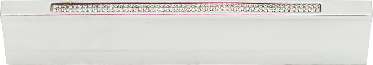 Atlas Homewares Crystal Inset Thin Pull 5 1/16 Inch (c-c) Matte Chrome