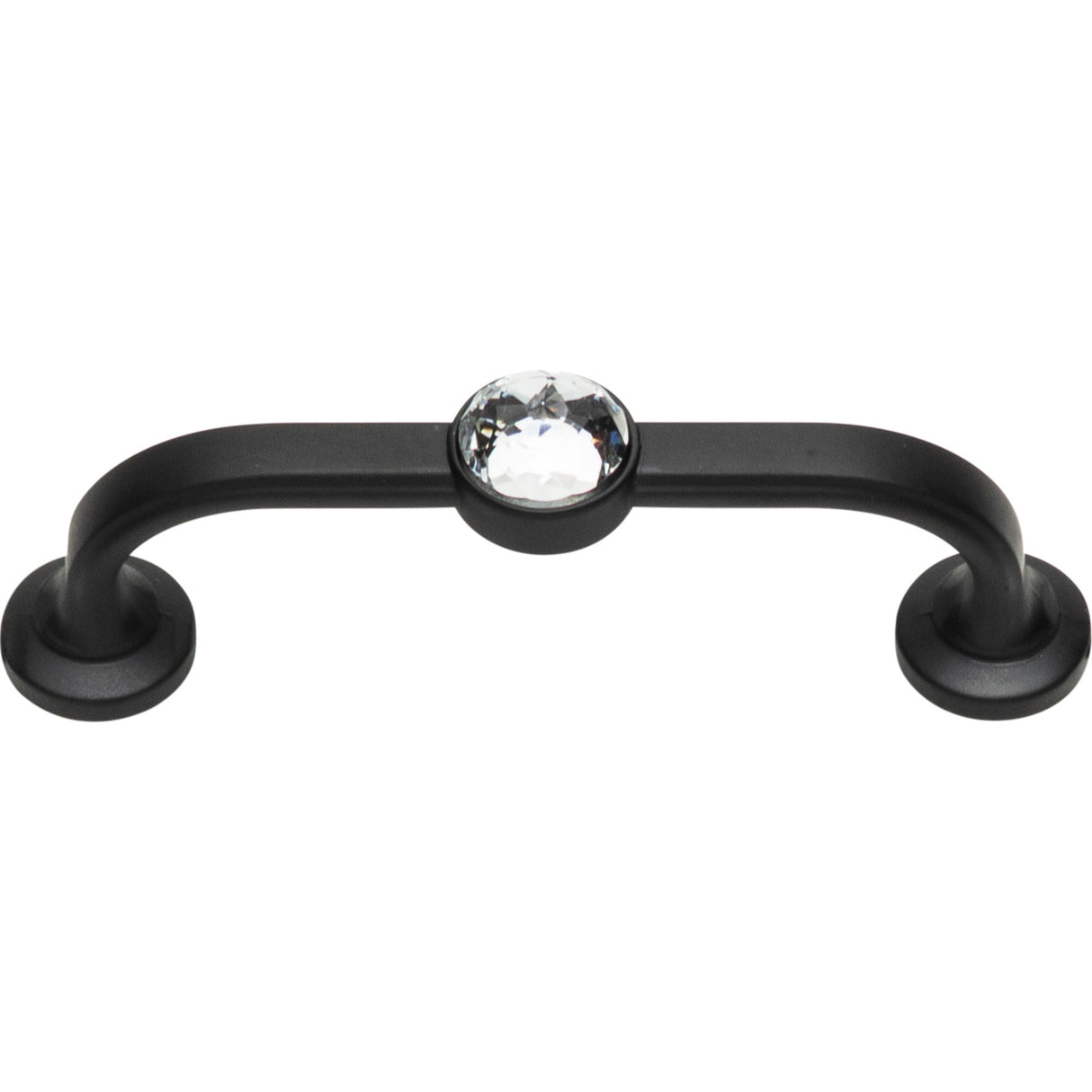 Atlas Homewares Legacy Crystal Bracelet Pull 3 Inch (c-c) Matte Black