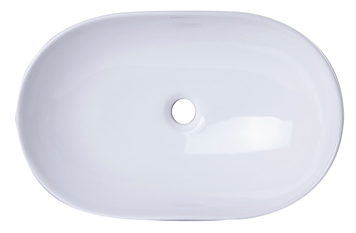 EAGO BA352 23" OVAL CERAMIC ABOVE MOUNT BATHROOM BASIN VESSEL SINK