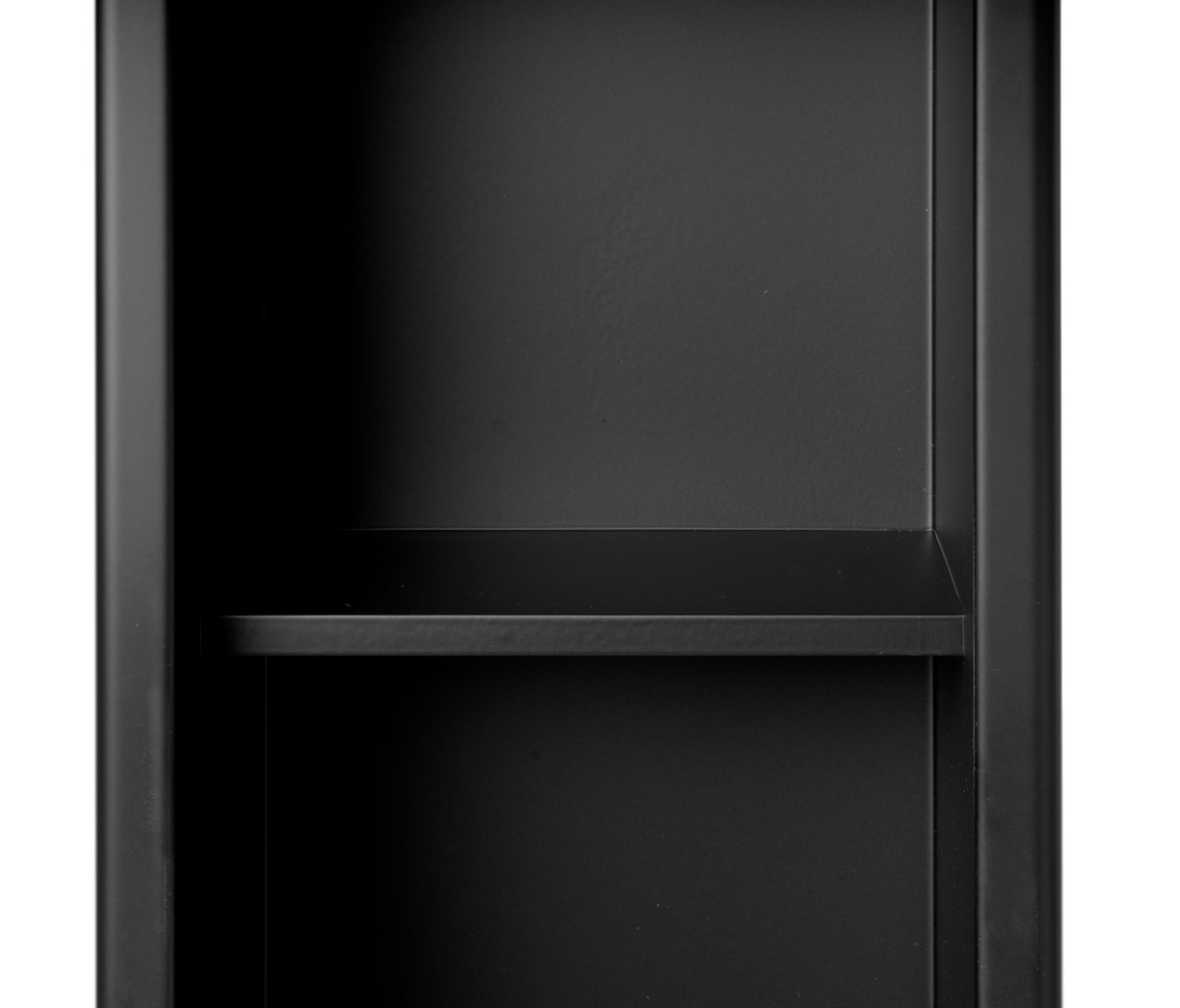 ALFI brand 8" x 36" Black Matte Stainless Steel Vertical Triple Shelf Bath Shower Niche