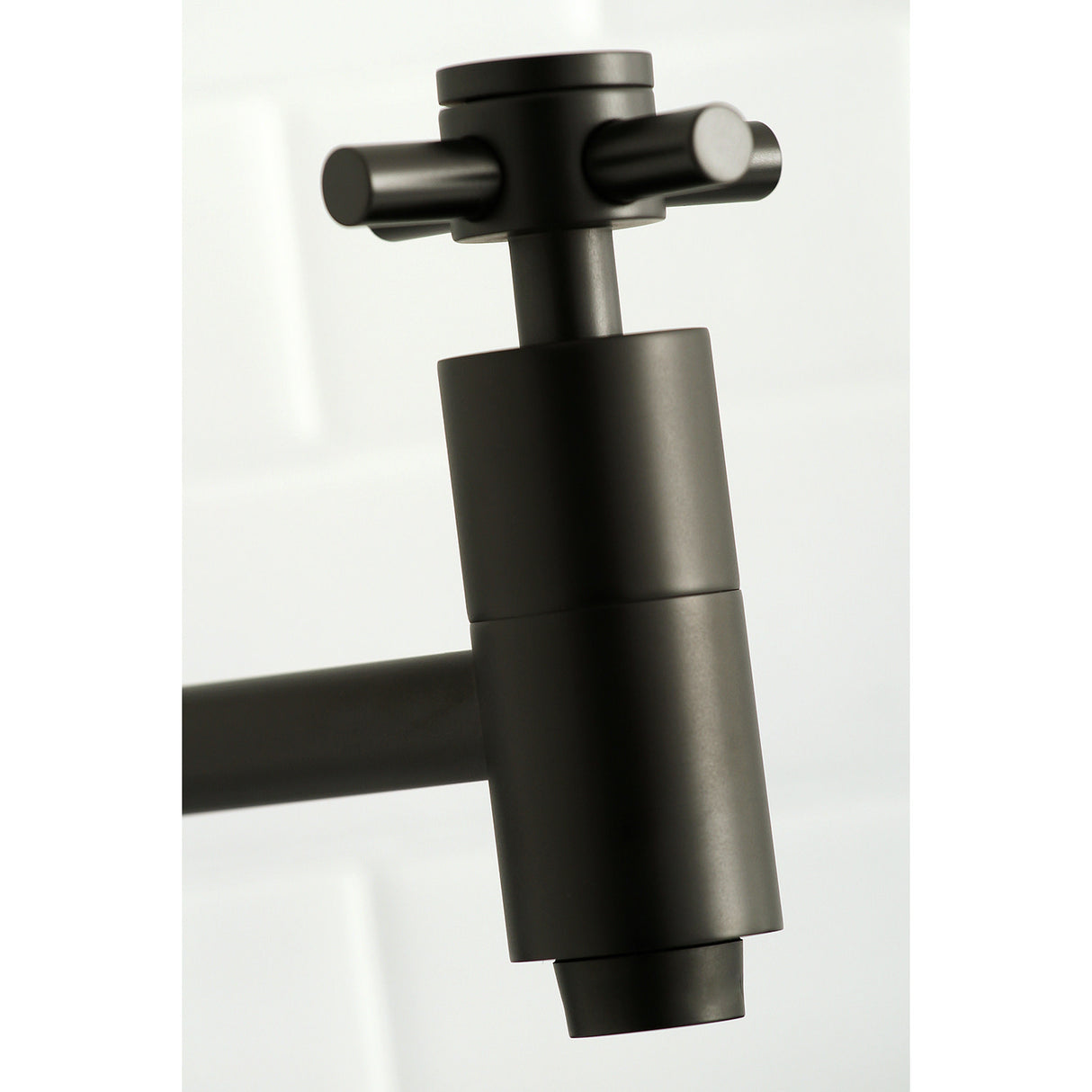 Kingston Brass KS8100DX Concord Wall Mount Pot Filler Kitchen Faucet, Matte Black
