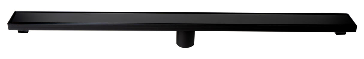 ALFI brand 36" Black Matte Stainless Steel Linear Shower Drain with Solid Cover