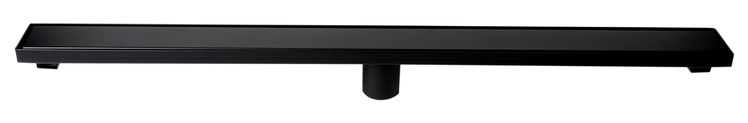 ALFI brand 36" Black Matte Stainless Steel Linear Shower Drain with Solid Cover