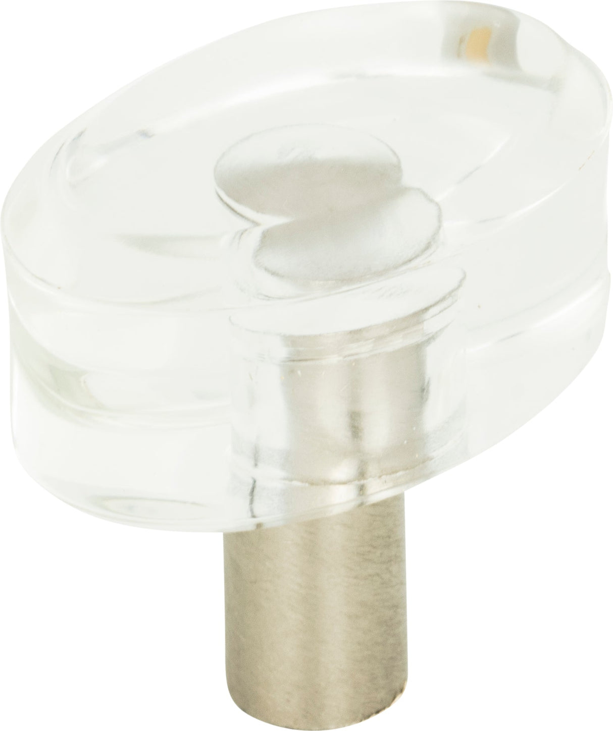 Atlas Homewares Optimism Oval Knob 1 1/2 Inch Brushed Nickel